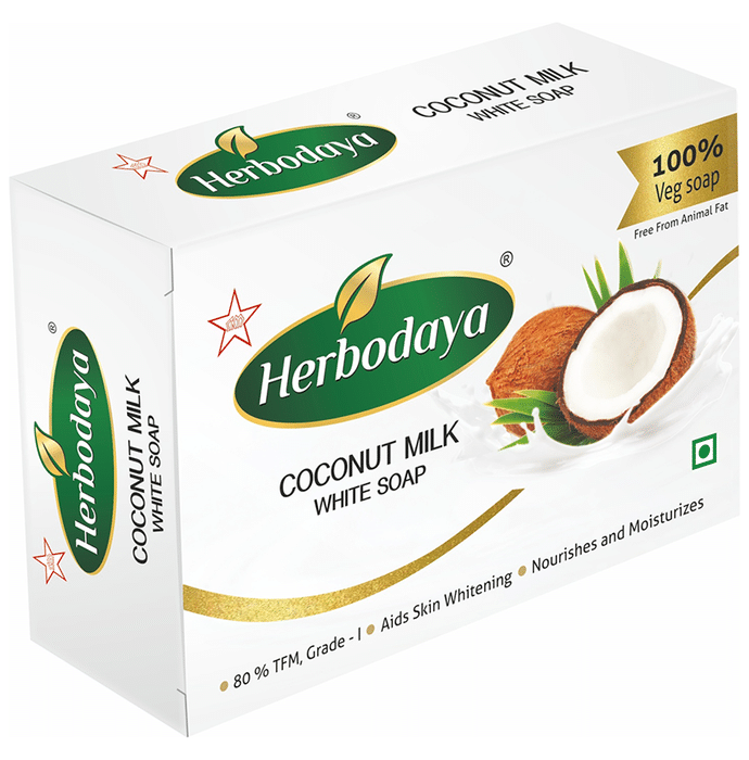 Herbodaya Coconut Milk White Soap (125gm Each)
