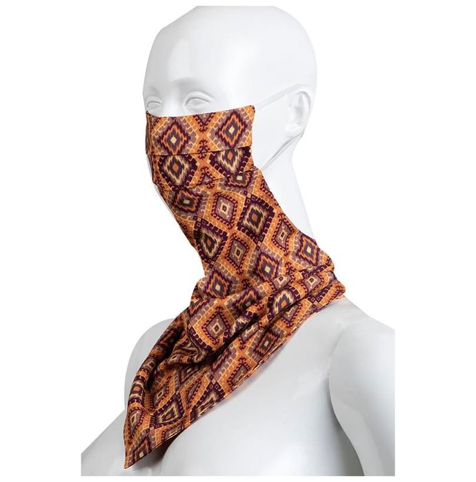 Faballey Peach Tribal Scarf Mask