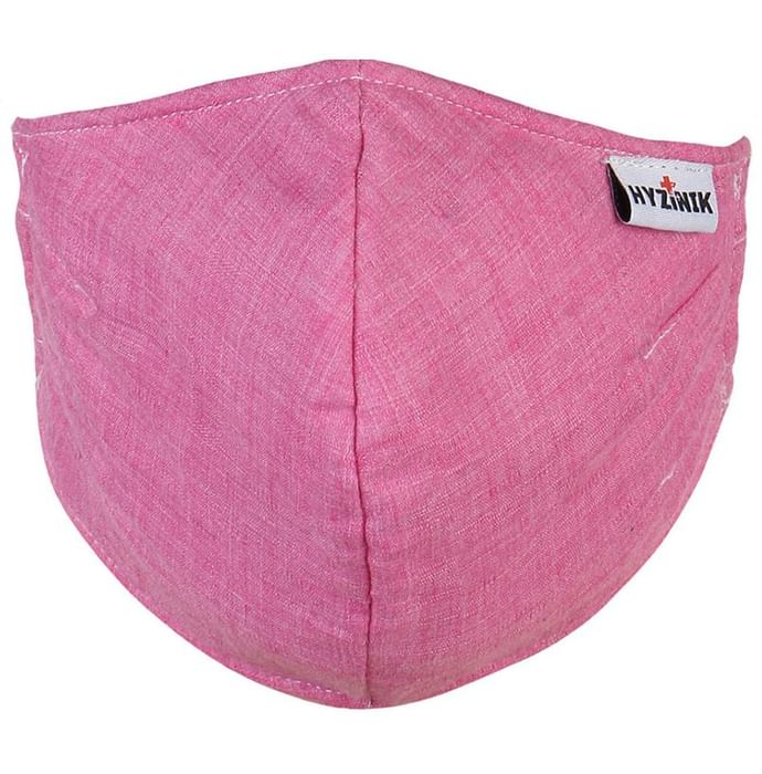 Hyzinik 3 Layer Anti-Pollution Cotton Reusable Face Mask Pink with Pouch