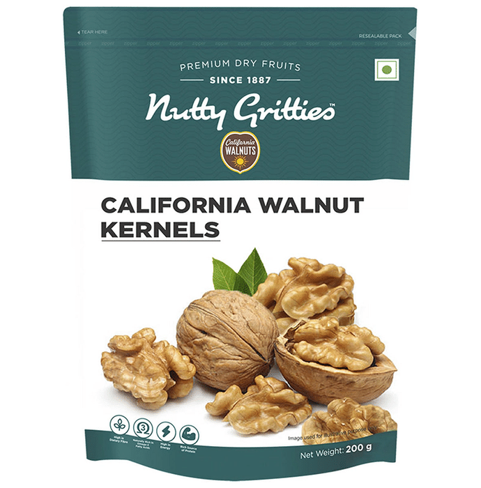 Nutty Gritties California Walnut Kernels (200gm Each)