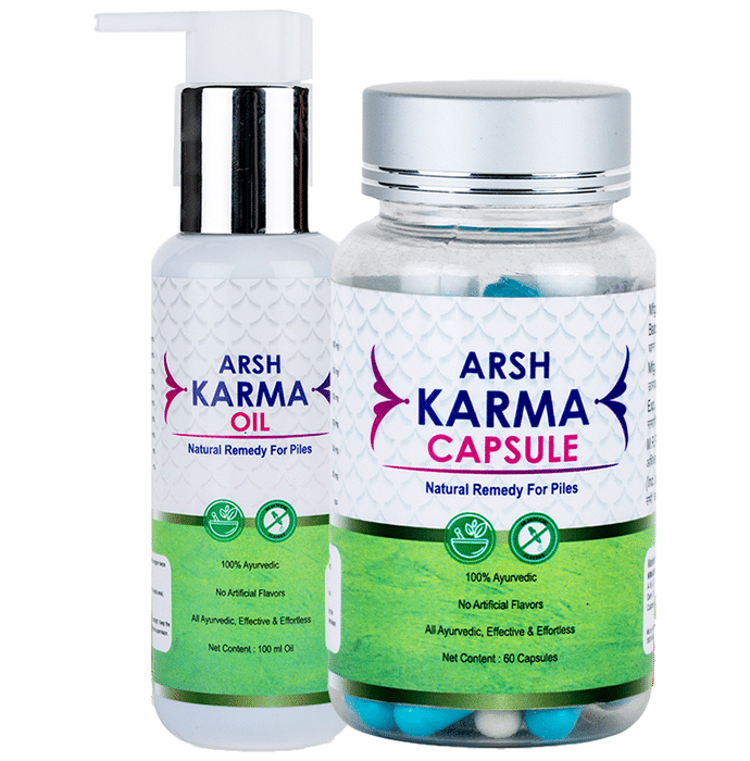 Ayukarma Arsh Karma Capsule Natural Remedy for Piles(60 Each)