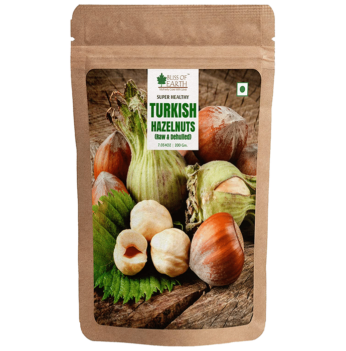 Bliss of Earth Super Healthy Turkish Hazelnuts (Raw & Dehulled)