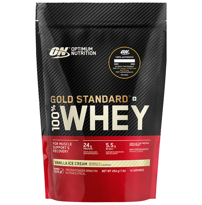 Optimum Nutrition (ON) Gold Standard 100% Whey Protein Isolate Powder Vanilla Icecream