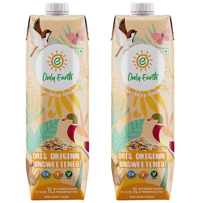 Only Earth Oats Original Unsweetened Milk (1Ltr Each)