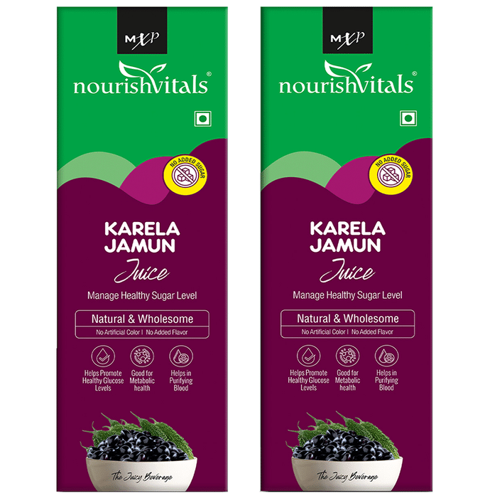 NourishVitals Karela Jamun Juice (500ml Each)