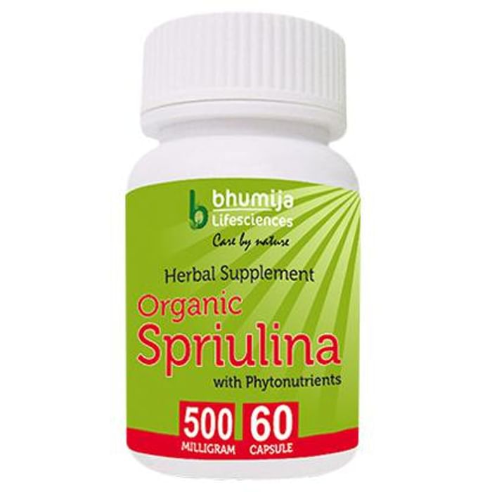 Bhumija Lifesciences Organic Spriulina 500mg Capsule