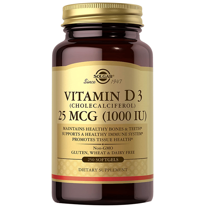 Solgar Vitamin D3 1000IU Softgels