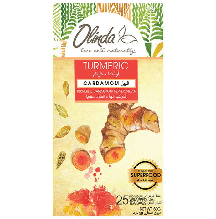 Olinda Turmeric Tea (2gm Each) Cardamom