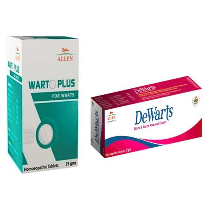 Allen Anti Warts Combo (Warto Plus Tablet + Dewarts Cream)