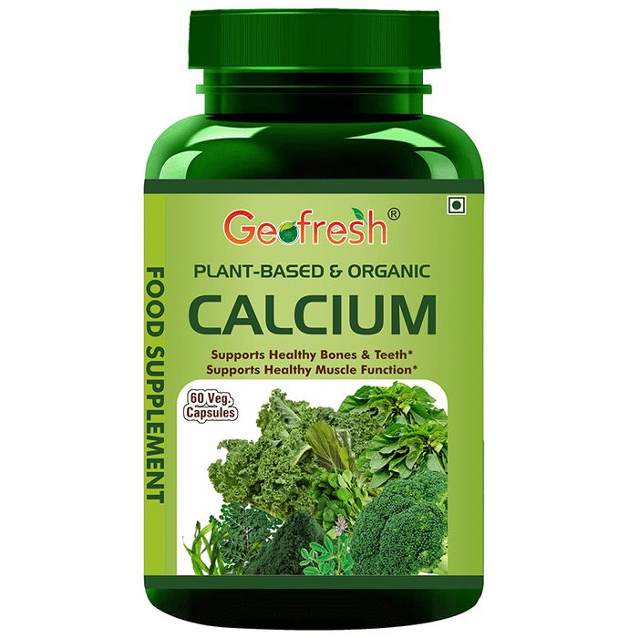 Geofresh Natural Plant Based & Organic Calcium Veg Capsule