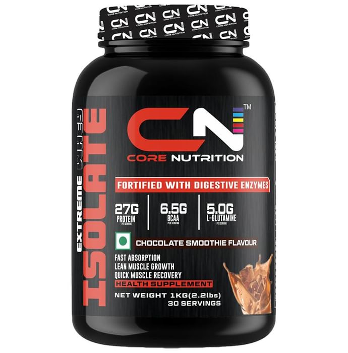 Core Nutrition Extreme Whey Isolate Powder Chocolate Smoothie