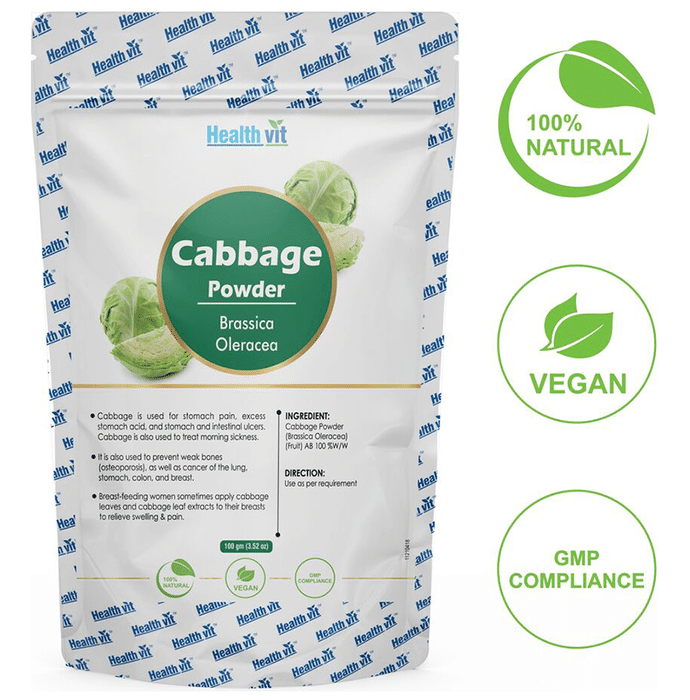 HealthVit Natural Cabbage (Brassica Oleracea) Powder