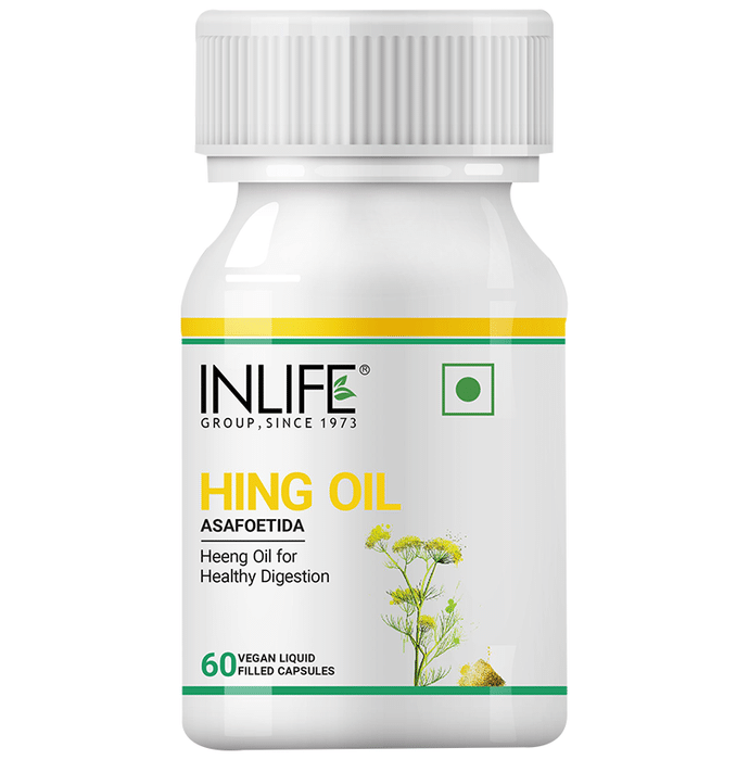 Inlife Hing Oil (Asafoetida) Vegan Liquid Filled Capsule