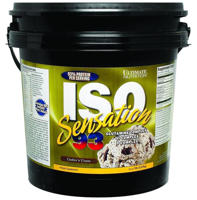 Ultimate Nutrition ISO Sensation 93 Whey Isolate Cookies & Cream Powder