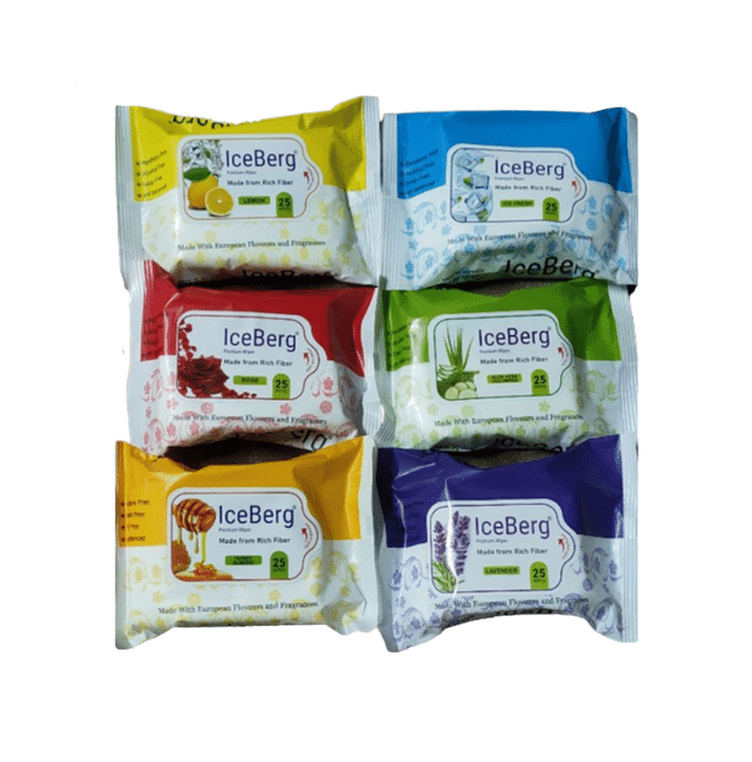 Ice Berg Premium Wipes (25 Each) Assorted