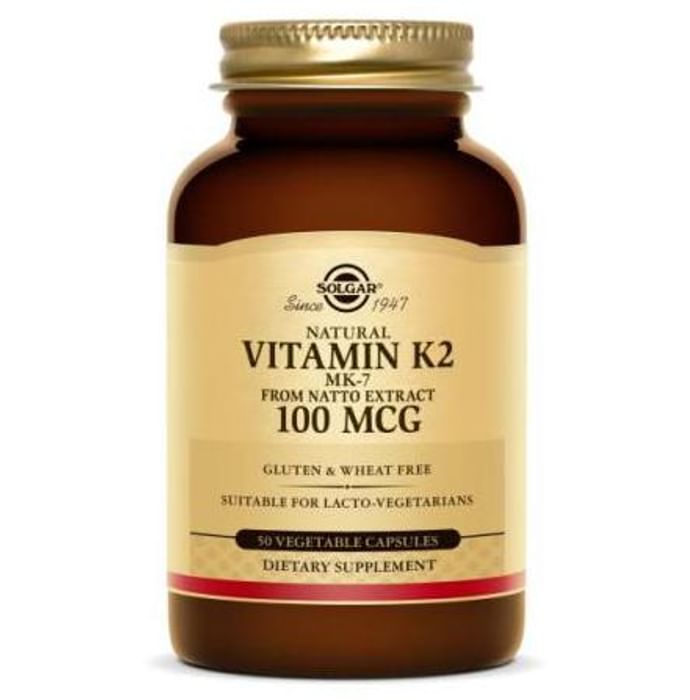 Solgar Natural Vitamin K2 (MK-7) 100mcg Vegetable Capsule