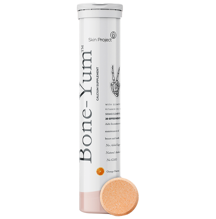 Skin Project Bone-Yum Calcium Supplement Effervescent Tablet Orange
