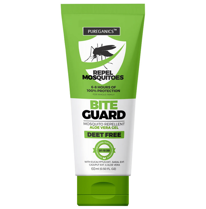 Pureganics Bite Guard Mosquito Repellent Aloe Vera Gel Deet Free