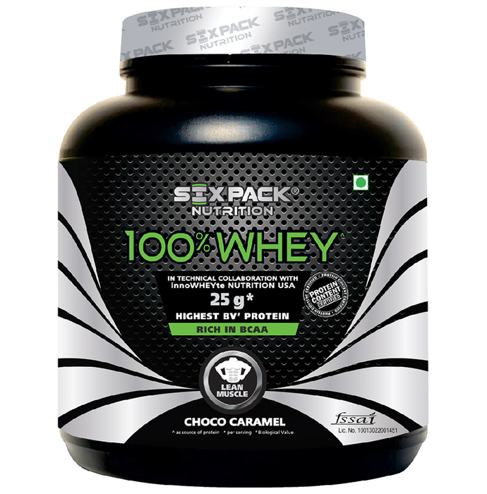 Sixpack Nutrition 100% Whey Protein Powder Choco Caramel
