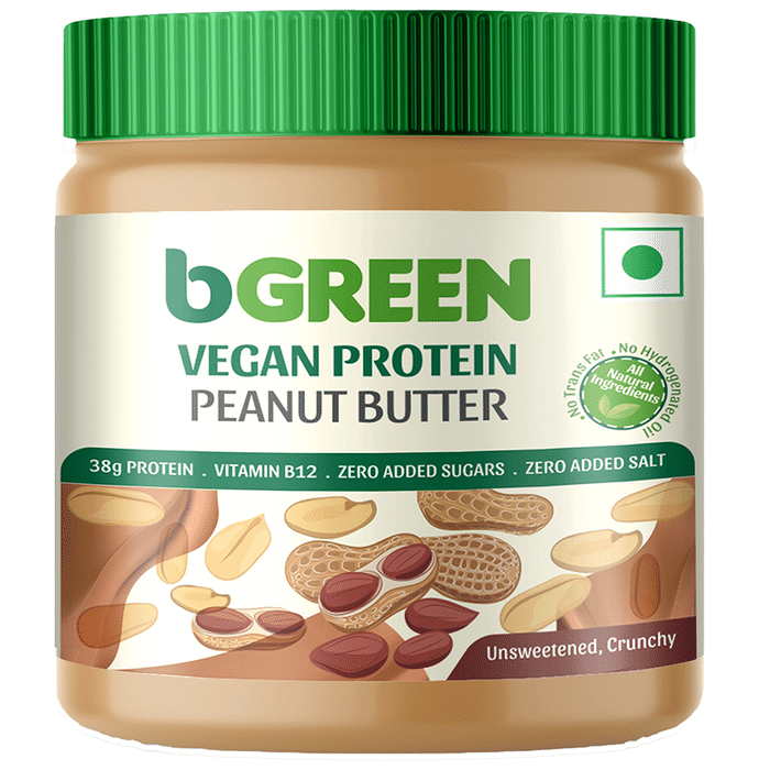 MuscleBlaze bGreen Vegan Protein Peanut Butter Unsweetened Crunchy