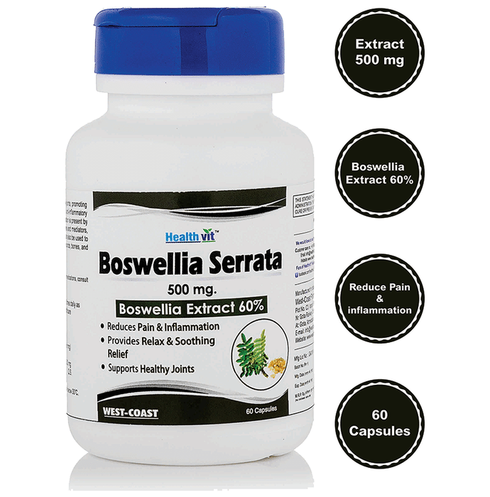 HealthVit Boswellia Serrata 500mg Capsule