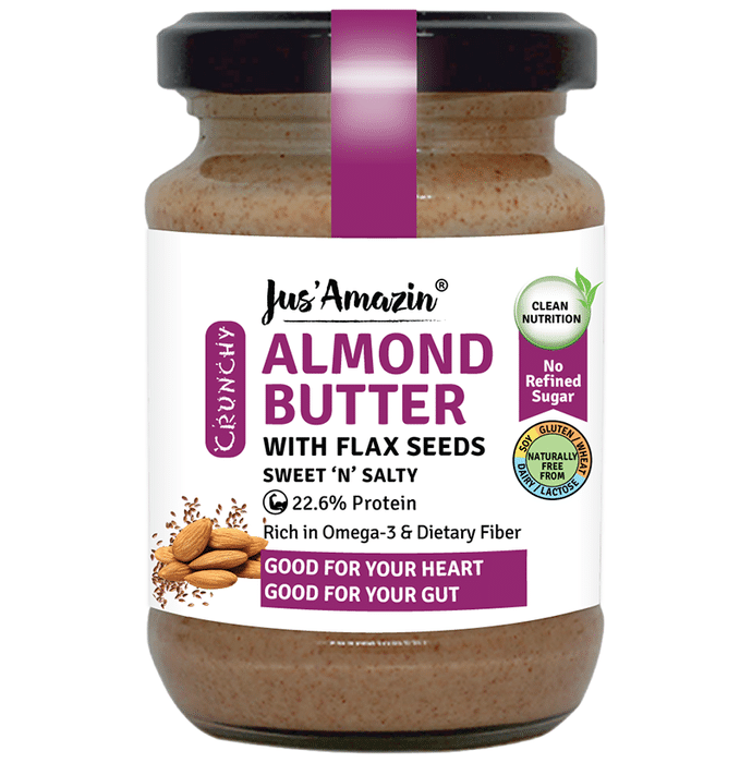 Jus Amazin Crunchy with Flax Seed Almond Butter Sweet and Salty
