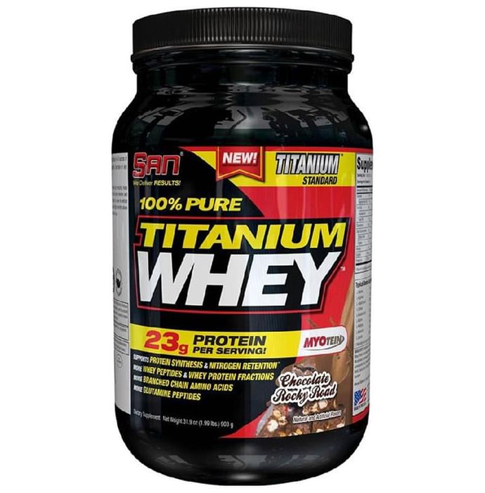 SAN 100% Pure Titanium Whey Protein Powder Chocolate Rocky Road