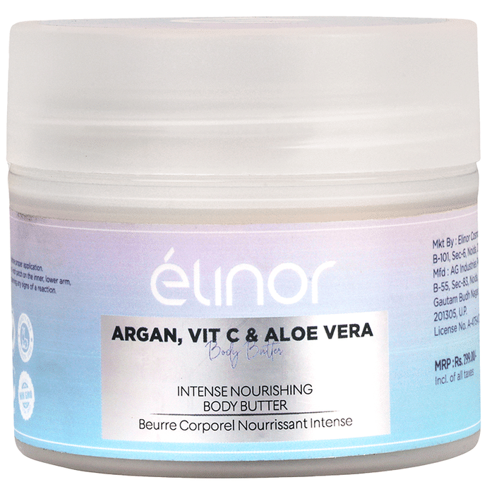 Elinor Argan, Vit C, Aloevera Body Butter Cream