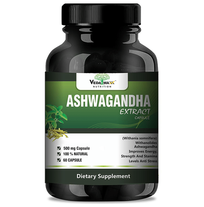 Veda Maxx Nutrition Ashwagandha Extract 500mg Capsule