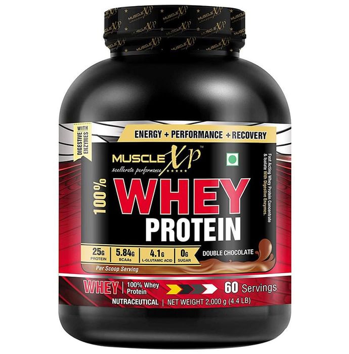 MuscleXP 100% Whey Protein with Digestive Enzymes Double Chocolate