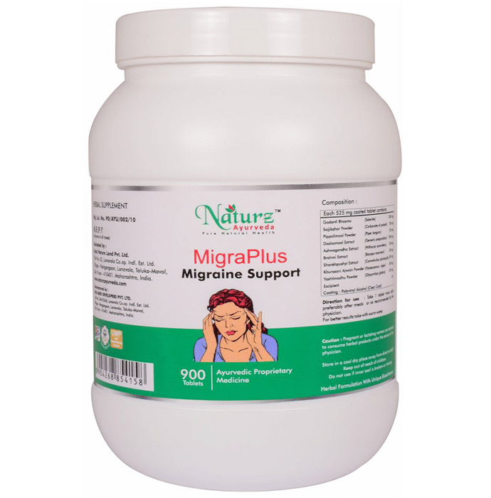 Naturz Ayurveda Migra Plus Migraine Support Tablet