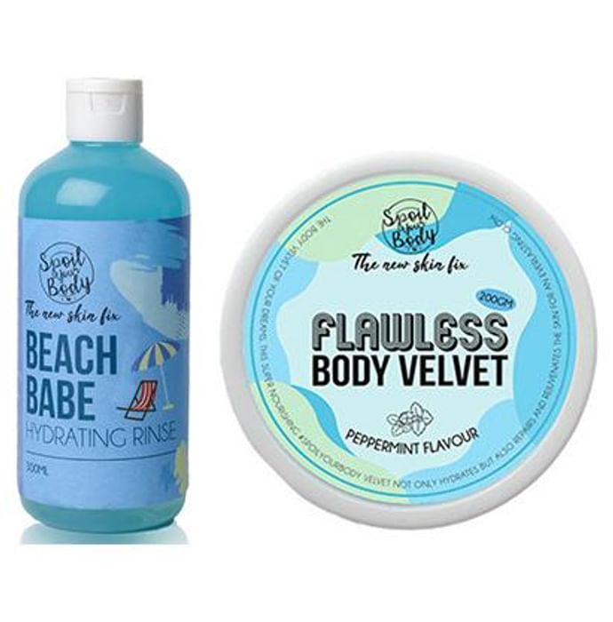 Spoil Your Body Combo Pack of Hydrating Rinse 300ml & Body Velvet 200gm Beach Babe & Flawless
