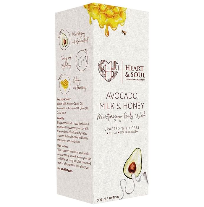 Heart and Soul Avocado, Milk & Honey Moisturising Body Wash