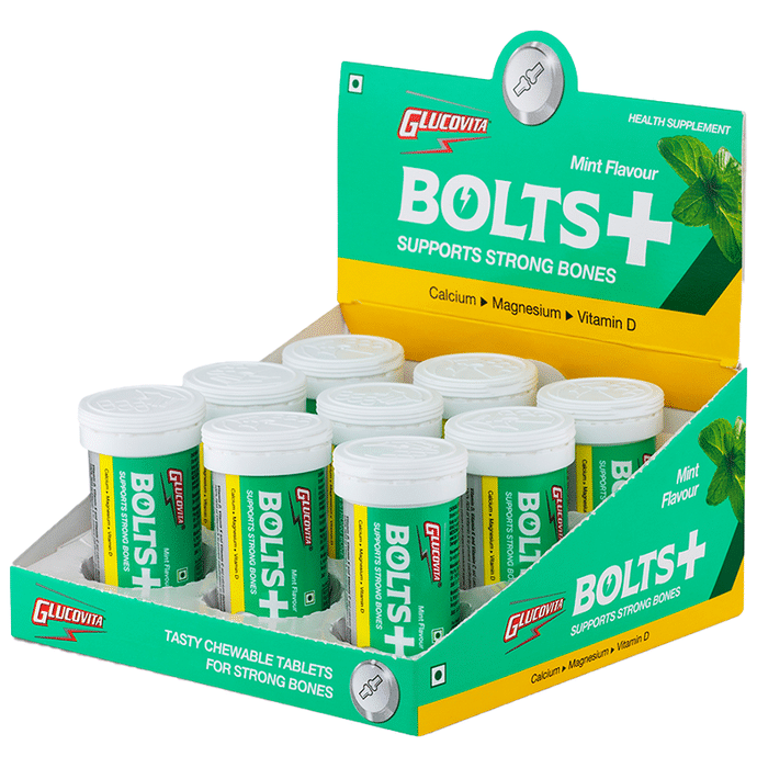 Glucovita Bolts+ Chewable Tablet (8 Each) Mint